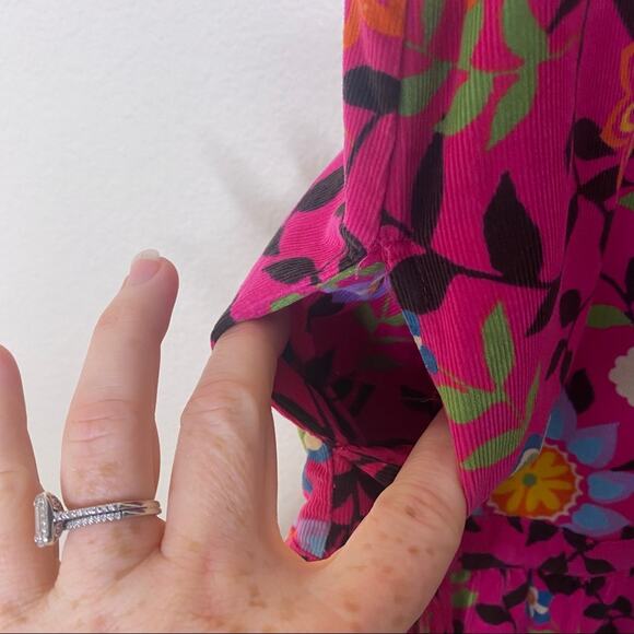 Gap Kids Corduroy Pink Floral Dress w Pockets XS - Picture 10 of 11